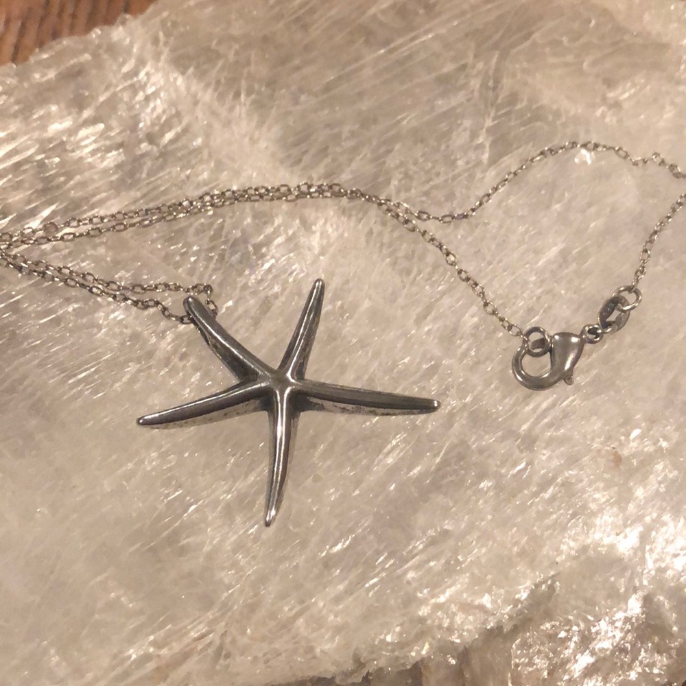Sterling Silver Starfish Pendant & Chain